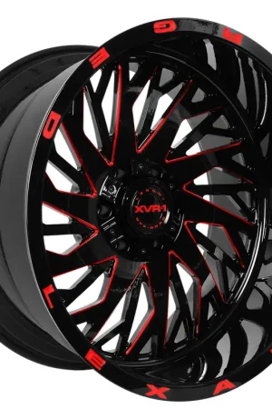 24" Lexani Off-Road Forged Wheels Compass Custom Gloss Black with Red Milled Rims Special Offer
