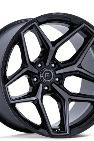 22" Fuel Wheels FC854 Flux 5 Gloss Black Brushed Face with Gray Tint Off-Road Rims Genuine