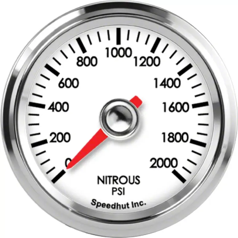 Speedhut Legacy Series 2-1/16-Inch Nitrous Pressure Gauge; 0-2000 PSI Flash Sale
