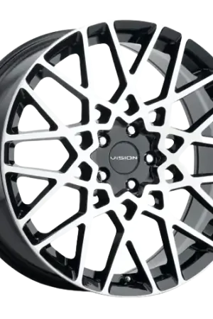 Vision Street-Designs 474 Recoil 5x112 17x8+38 Gloss Black Machined Face Special Offer