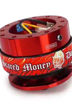 NRG Innovations 2.0 Steering Wheel Hub Quick Release; Red with Literal Ring Top Pick