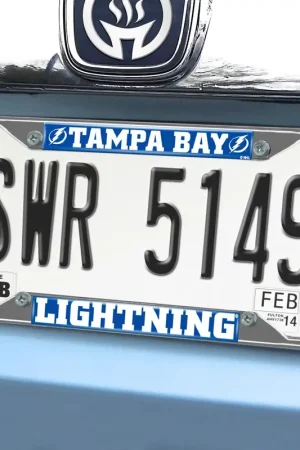 License Plate Frame with Tampa Bay Lightning Logo; Royal Get Yours