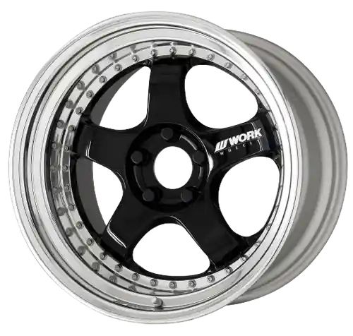 Work Meister S1 3P 5x112 17x7.5+22 O Disk Black Brand New