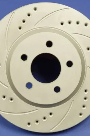 Certified Dodge Dakota SP Performance Cross Drilled and Slotted Vented Front Rotors - F53-025