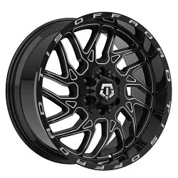 Top Pick TIS 544BM 5x139.7/5X150 20x9 +18 Gloss Black w/Milled Accents