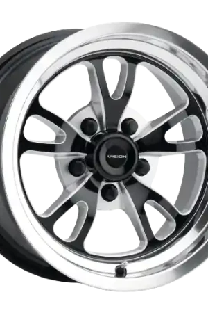 Free Delivery Vision American-Muscle 149 Patriot 5x114.3 17x4.5-24 Gloss Black Milled Spoke Polished Lip