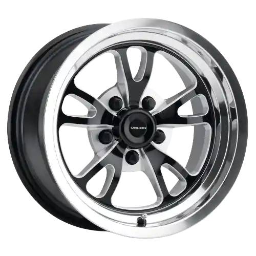 Free Delivery Vision American-Muscle 149 Patriot 5x114.3 17x4.5-24 Gloss Black Milled Spoke Polished Lip