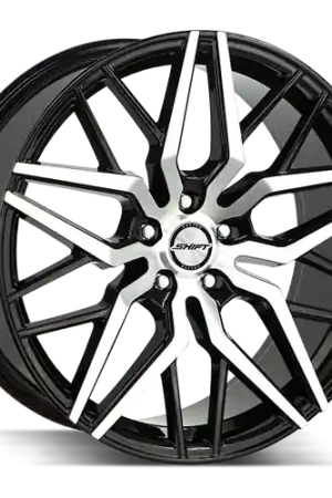 Shift Spring 5x114.3 18x8 +35 Gloss Black Machined Last Chance