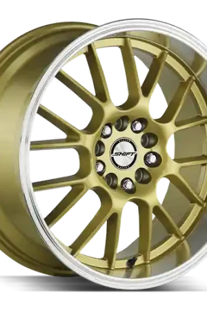 Shift Crank 5x100/5x114.3 18x8.5 +30 Gold Polished Lip Worldwide Shipping