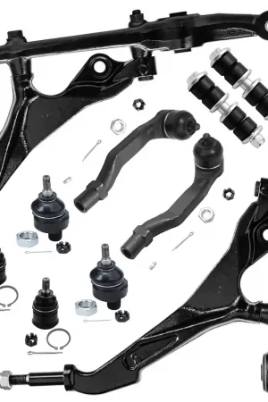 10pc Front Lower Control Arms Ball Joints Tie Rods Sway Bar Links Suspension Kit Hassle-Free Returns