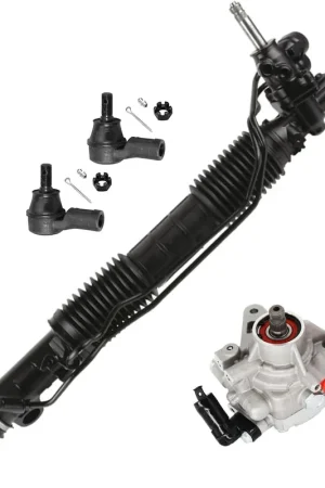 Best Price 4pc Front Power Steering Rack and Pinion Pump Outer Tie Rods Suspension Kit