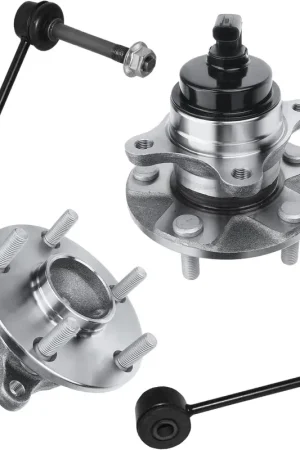 Top Rated 4pc Front Wheel Hub and Bearings Sway Bar Links Suspension Kit