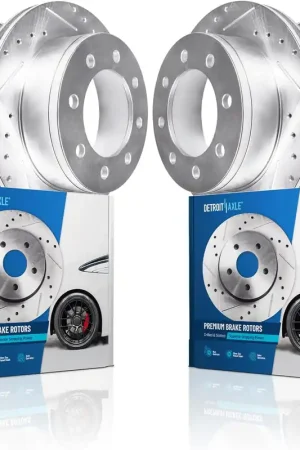 Must Have 4pc Front & Rear Drilled and Slotted Brake Rotors Kit
