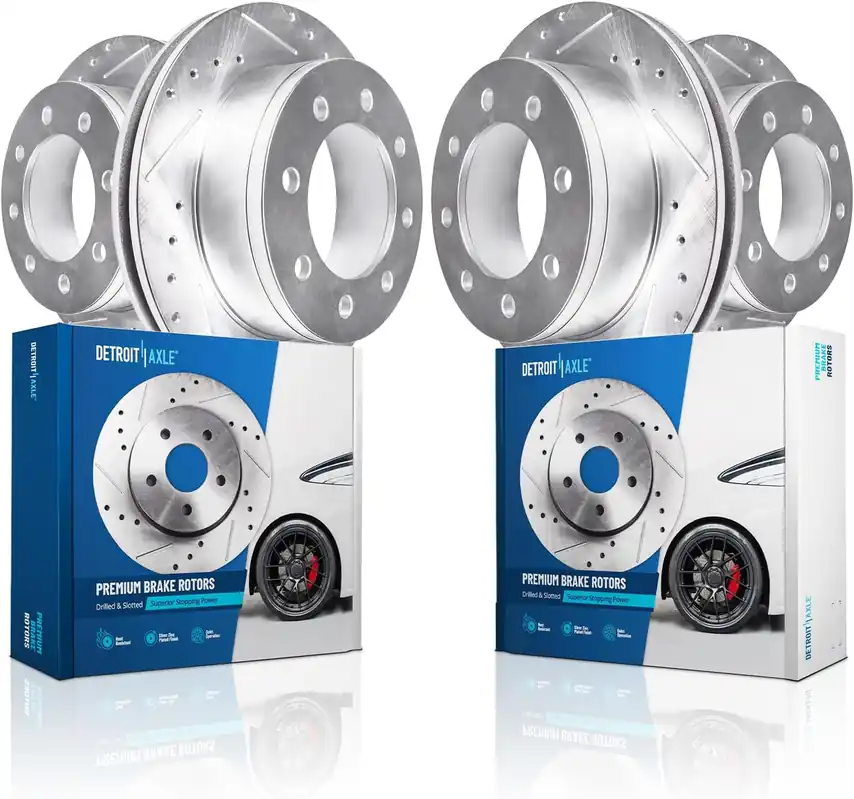 Must Have 4pc Front & Rear Drilled and Slotted Brake Rotors Kit