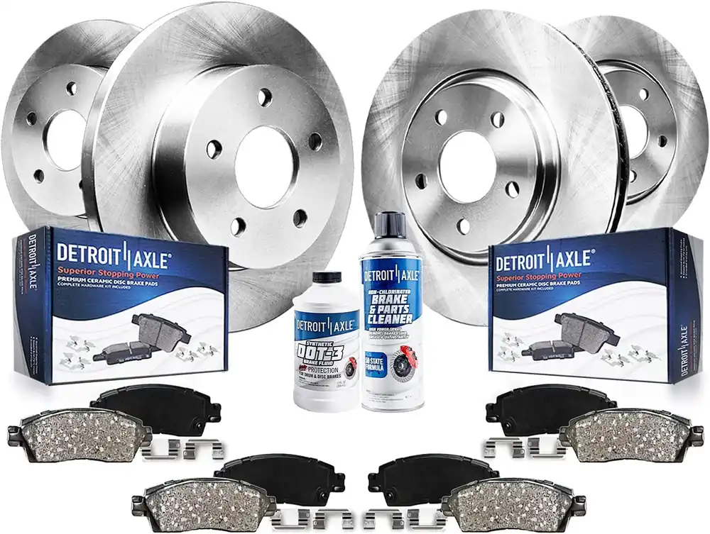 New Release 10pc Front & Rear Disc Rotors and Ceramic Brake Pads Kit