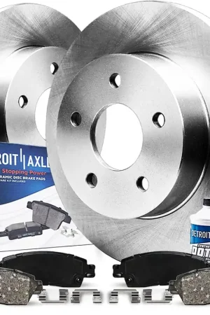 6pc Rear Disc Rotors and Ceramic Brake Pads Kit Cheap