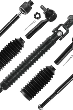 7pc Lower Intermediate Steering Shaft Inner Outer Tie Rods Suspension Kit Hot Deal