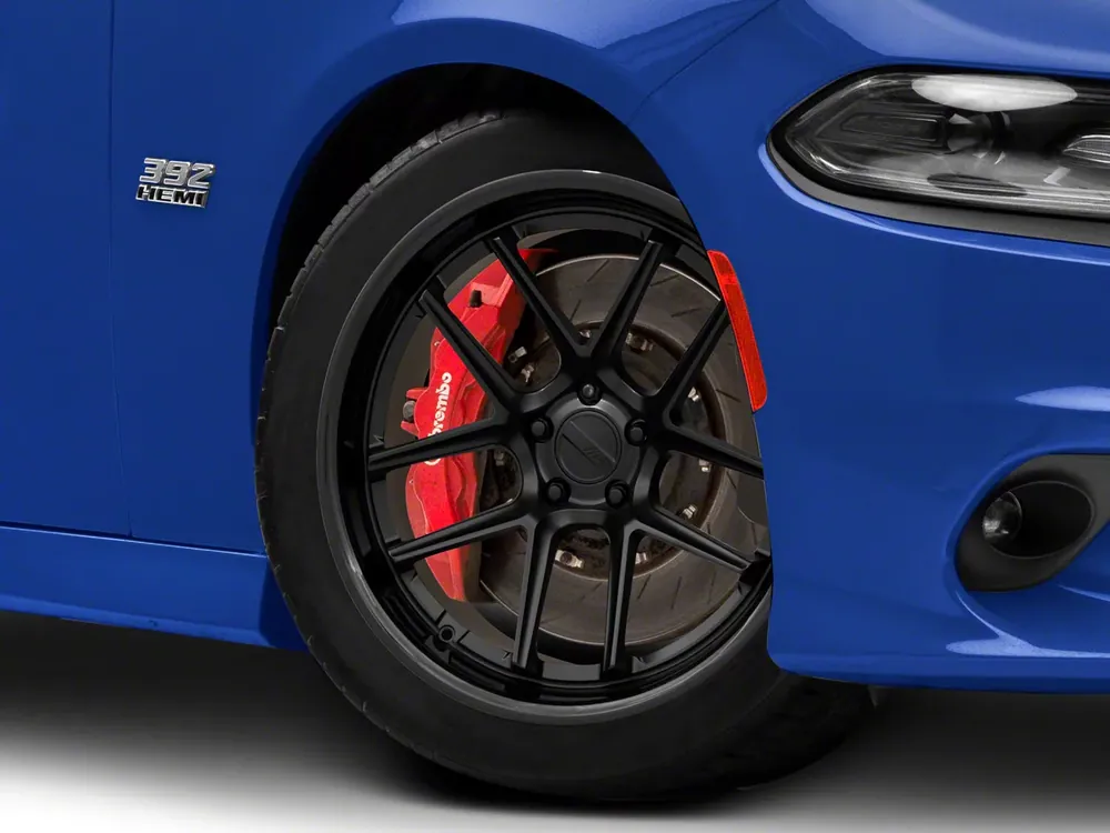 American Racing Bishop Matte Black with Gloss Black Lip Wheel; 20x12; 6mm Offset Trusted Brand