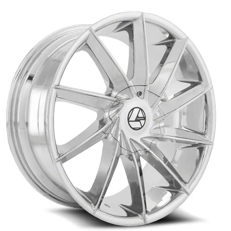 Grab Now Azara AZA-506 Chrome Wheel; Rear Only; 30x9.5; 15mm Offset