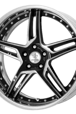 DURANDAL DD5.2 Machined Black Polished 5x114.3 19X9.5 +64MM Exclusive