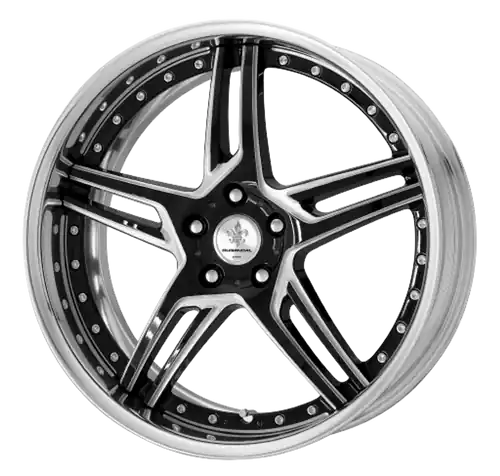 DURANDAL DD5.2 Machined Black Polished 5x114.3 19X9.5 +64MM Exclusive