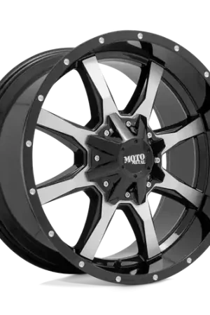 Moto Metal MO970 5X127/5X139.7 20X10 -18 GLOSS BLACK MACHINED FACE Authentic