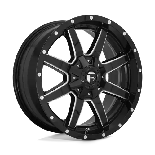 Fuel 1PC D610 MAVERICK 5X114.3/5X127 20X10 -18 GLOSS BLACK MILLED Cheap