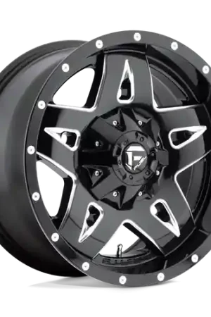 Fuel 1PC D554 FULL BLOWN 5X114.3/5X127 18X9 +1 GLOSS BLACK MILLED Worldwide Shipping
