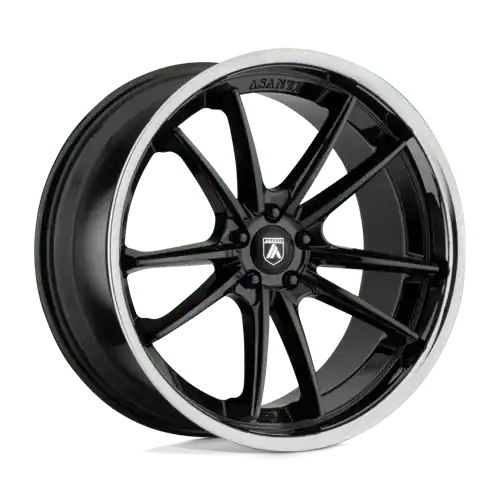 Asanti Black ABL-23 SIGMA 5X115 22X10.5 +25 GLOSS BLACK W/ CHROME LIP Best Choice