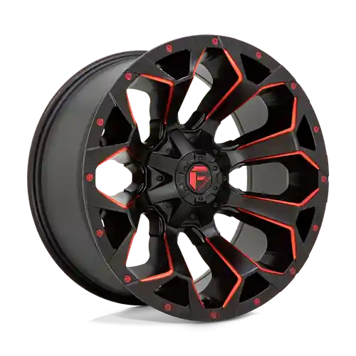Fuel 1PC D787 ASSAULT 6X135/6X139.7 22X9.5 +20 MATTE BLACK RED MILLED Free Shipping