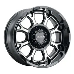 Warranty Included Ultra 124U Commander 6X135/6x139.7 18x9 +01 Gloss Black w/Diamond Cut Face