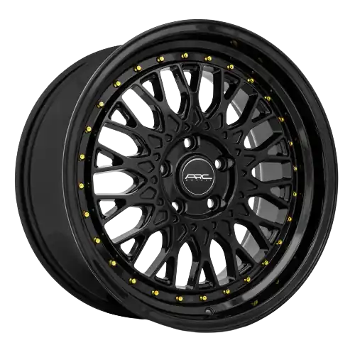 Limited Edition ARC AR1 5x115 18x9.5 +35 All Black Gold Rivet