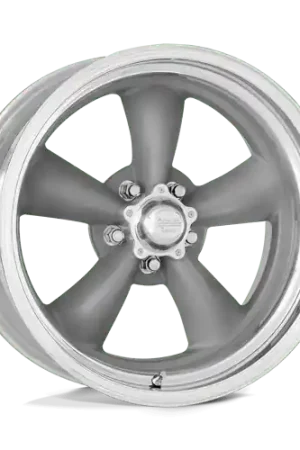 American Racing Vintage VN205 CLASSIC TORQ THRUST II CUSTOM 5X120.65 15X10 -24 TORQ THRUST GRAY W/ POLISHED LIP Free Delivery