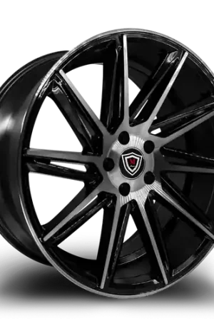 Shop Now MARQUEE WHEELS M4617 5x112 19x9+35 BLACK / MACHINED