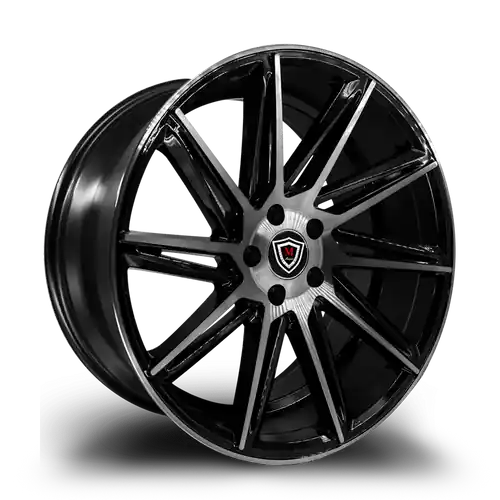 Shop Now MARQUEE WHEELS M4617 5x112 19x9+35 BLACK / MACHINED