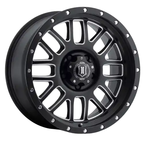 Icon Alloys ALPHA 5x150 20x9+16 Satin Black/Milled Windows Affordable