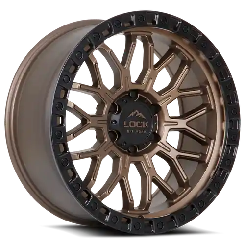 LOCK OFFROAD COMBAT 5x127 17x9+1 Matte Bronze W Matte Black Ring Editor’s Pick