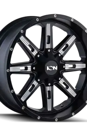 Free Delivery Ion Type 184 8x170 17x9-12 Satin Black/Milled Spokes