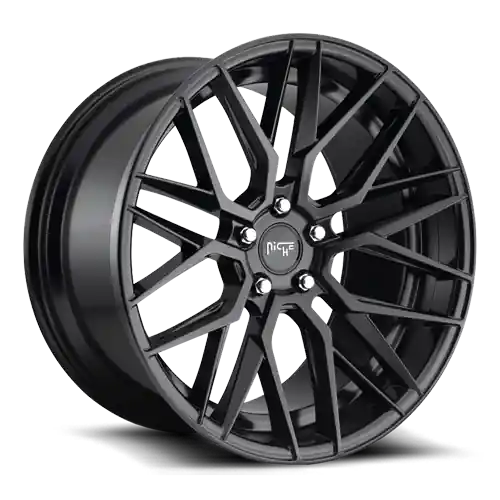 Direct From Factory Niche M190 Gamma Wheel 19x8.5 5x112 Matte Black 42mm - FREE T-SHIRT INCLUDED!