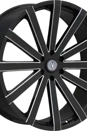 VELOCITY 12 6X139.7 22x9 +30 BLACK AND MILLED Money Back Guarantee