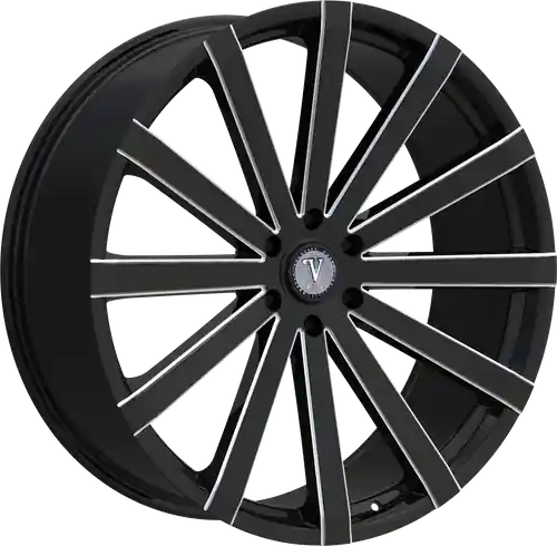 VELOCITY 12 6X139.7 22x9 +30 BLACK AND MILLED Money Back Guarantee