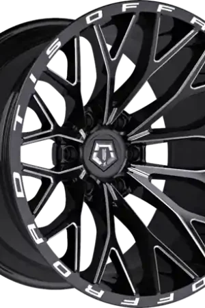 TIS 566BM 8X170 24x12 -44 Black w/Milled Accents Warranty Included