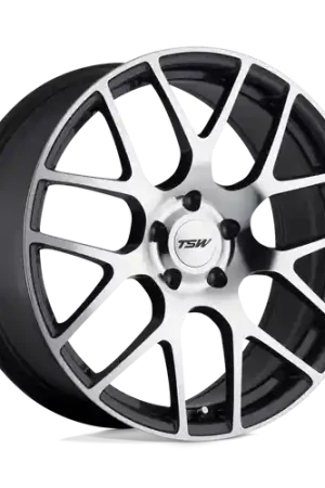 Holiday Sale TSW NURBURGRING 5X120.65 18X10.5 +65 GUNMETAL W/ MIRROR CUT FACE