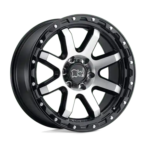 Top Rated Black Rhino COYOTE 6X135 17X9 +12 GLOSS BLACK W/ MACHINED FACE & STAINLESS BOLTS