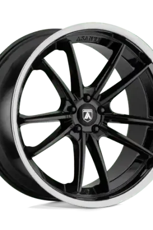 Genuine Asanti Black ABL-23 SIGMA 5X114.3 20X9 +35 GLOSS BLACK W/ CHROME LIP