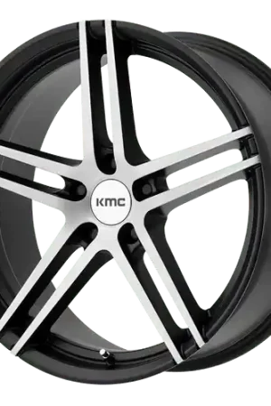 Professional Grade KMC KM703 MONOPHONIC 5X114.3 19X8.5 +35 SATIN BLACK BRUSHED