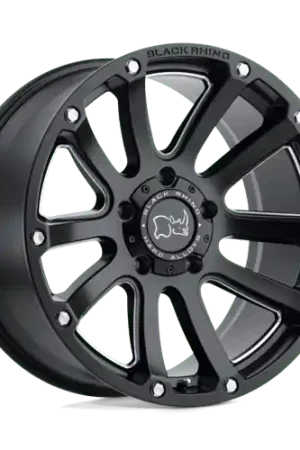 Wholesale Black Rhino HIGHLAND 6X135 20X9.5 +12 MATTE BLACK W/ MILLED SPOKES