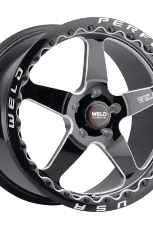 WELD Performance Ventura Beadlock 5x114.3 17x10 +1 Gloss Black/Milled Diamond Cut Lip Cheap