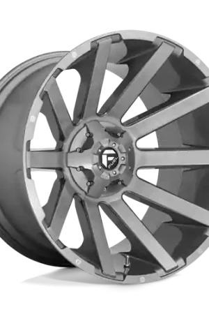 Fuel 1PC D714 CONTRA PLATINUM 8X170 24X14 -75 BRUSHED GUN METAL TINTED CLEAR Wholesale