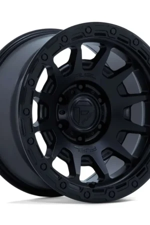 Free Delivery Fuel Fc884 Fortress Wheel 17x8.5 6x135 Matte Black w/ Gloss Black Lip 25mm - FREE T-SHIRT INCLUDED!